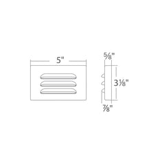 Load image into Gallery viewer, Surface Mounted LED Step Light - line drawing.

