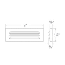 Load image into Gallery viewer, Surface Mounted LED Step Light - line drawing.

