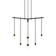 Load image into Gallery viewer, Suspenders® 1-Tier Tri-Bar LED Pendant Light (Etched Chiclet).

