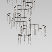 Load image into Gallery viewer, Suspenders® Offset Ring Vertical Matrix LED Suspension Light in Detail.
