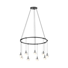 Load image into Gallery viewer, Suspenders® Ring LED Pendant Light (Monoline Etched Sphere).
