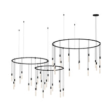 Load image into Gallery viewer, Suspenders® Ring LED Pendant Light (Etched Rod).
