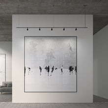 Load image into Gallery viewer, Suspenders® Tier Linear LED Pendant Light in living room.
