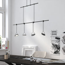Load image into Gallery viewer, Suspenders® Tier Linear LED Pendant Light in living room.

