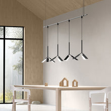 Load image into Gallery viewer, Suspenders® Tier Linear LED Pendant Light in dining room.
