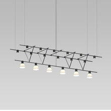 Load image into Gallery viewer, Suspenders® Triangle Truss Linear LED Suspension Light in Detail.
