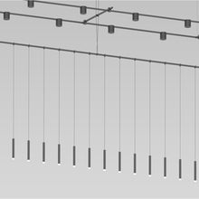 Load image into Gallery viewer, Suspenders® Triangle Truss Linear LED Suspension Light in Detail.

