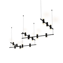 Load image into Gallery viewer, Suspenders® Zig Zag LED Pendant Light with Double Ended Cylinders.
