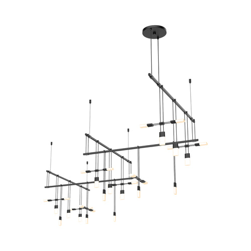 Suspenders® Zig Zag LED Pendant Light with Etched Chiclet Luminaires.