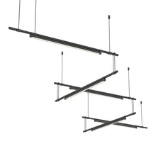 Load image into Gallery viewer, Suspenders® Zig Zag LED Pendant Light with Light Bar Luminaires.

