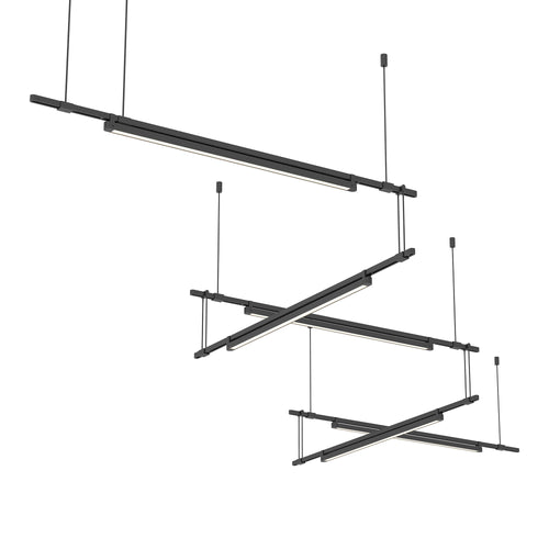 Suspenders® Zig Zag LED Pendant Light with Light Bar Luminaires.