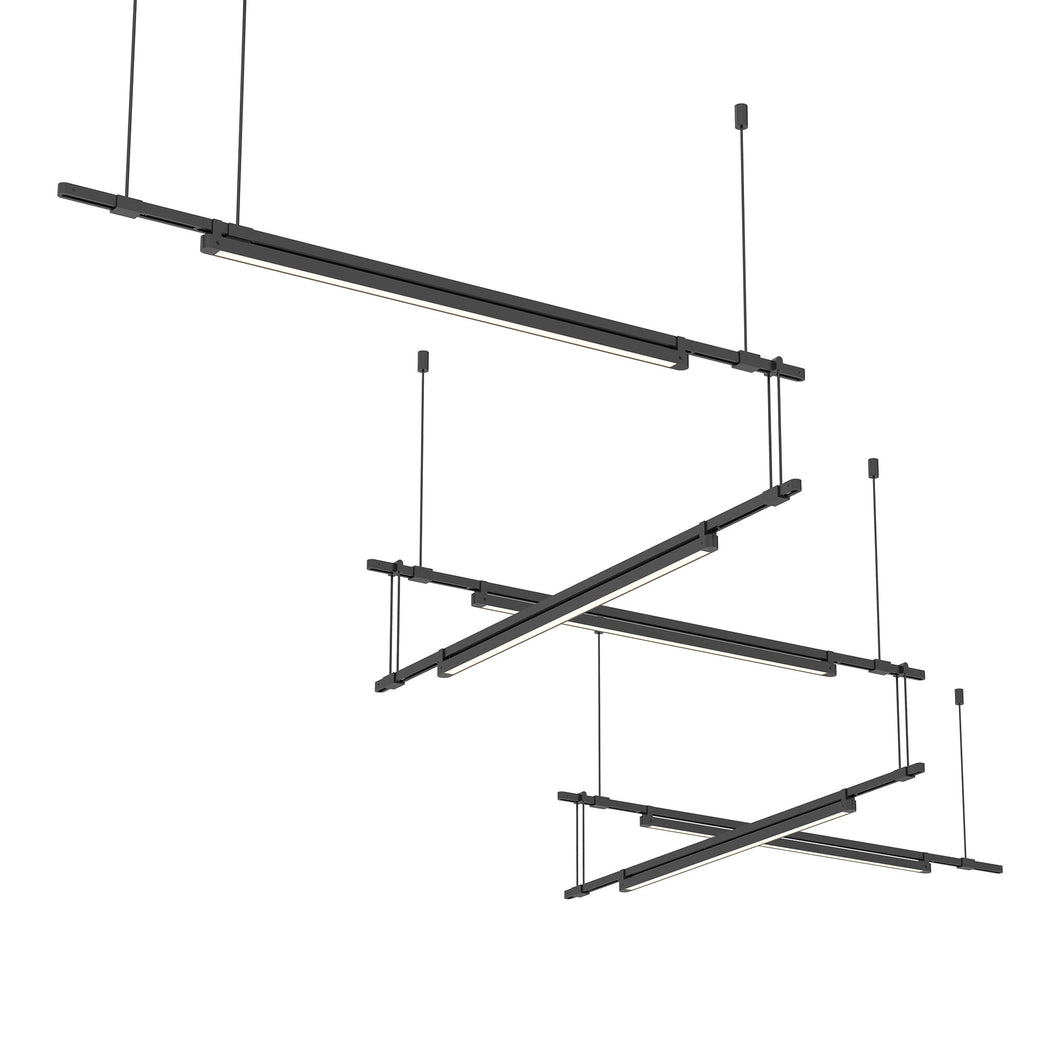 Suspenders® Zig Zag LED Pendant Light with Light Bar Luminaires.