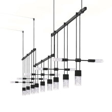 Load image into Gallery viewer, Suspenders®Offset Linear LED Pendant Light (Crystal Chiclet).
