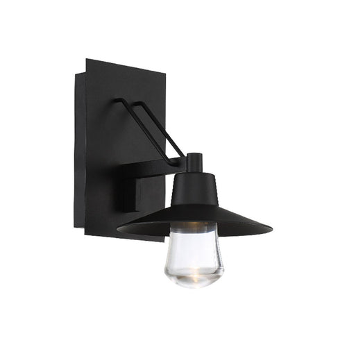 Suspense Outdoor LED Wall Light in Black.