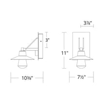 Load image into Gallery viewer, Suspense Outdoor LED Wall Light- line drawing.
