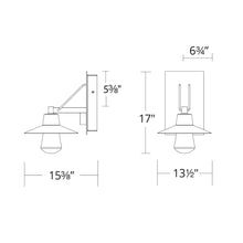Load image into Gallery viewer, Suspense Outdoor LED Wall Light- line drawing.
