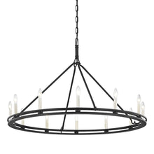 Load image into Gallery viewer, Sutton Chandelier in Textured Black (Large/1-Tier).
