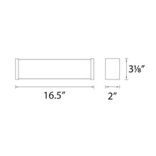 Load image into Gallery viewer, Svelte LED Bath Vanity Wall Light - line drawing.
