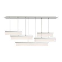 Load image into Gallery viewer, Sweep LED Linear Suspension Light in Polished Nickel.
