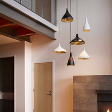 Load image into Gallery viewer, Swell LED Multi-Light Pendant Light in living room.
