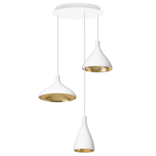 Load image into Gallery viewer, Swell LED Multi-Light Pendant Light in White.
