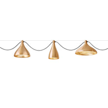 Load image into Gallery viewer, Swell LED String Mixed Pendant Light in Brass/Brass (Large).
