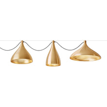 Load image into Gallery viewer, Swell LED String Mixed Pendant Light in Brass/Brass (X-Large).
