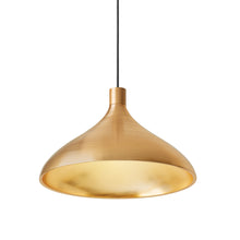 Load image into Gallery viewer, Swell LED Pendant Light in Brass/Brass/Wide.
