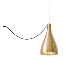 Load image into Gallery viewer, Swell LED String Pendant Light in Brass/Brass (Narrow).
