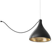 Load image into Gallery viewer, Swell LED String Pendant Light in Black/Brass (Medium).
