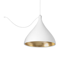 Load image into Gallery viewer, Swell LED String Pendant Light in White/Brass (Medium).
