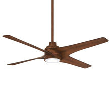 Load image into Gallery viewer, Swept LED Ceiling Fan in Distressed Koa.
