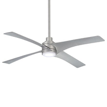 Load image into Gallery viewer, Swept LED Ceiling Fan in Silver.
