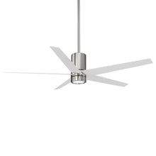 Load image into Gallery viewer, Symbio LED Ceiling Fan in Brushed Nickel / White.
