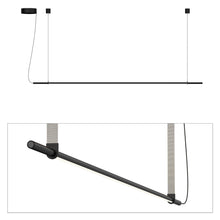 Load image into Gallery viewer, T.O. LED Pendant Light in Matte Black/Light Grey (1-Light).
