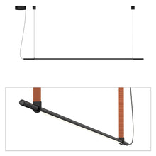 Load image into Gallery viewer, T.O. LED Pendant Light in Matte Black/Burnt Orange (1-Light).
