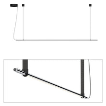 Load image into Gallery viewer, T.O. LED Pendant Light in Matte Chrome/Graphite (1-Light).
