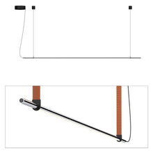 Load image into Gallery viewer, T.O. LED Pendant Light in Matte Chrome/Burnt Orange (1-Light).
