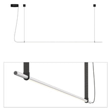 Load image into Gallery viewer, T.O. LED Pendant Light in Matte Light Grey/Graphite (1-Light).
