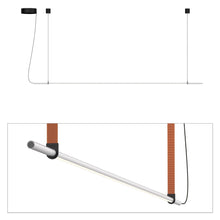 Load image into Gallery viewer, T.O. LED Pendant Light in Matte Light Grey/Burnt Orange (1-Light).
