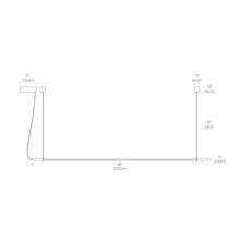 Load image into Gallery viewer, T.O. LED Pendant Light - line drawing.
