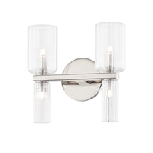 Load image into Gallery viewer, Tabitha Bath Vanity Light in Polished Nickel (4-Light).

