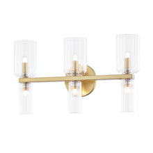 Load image into Gallery viewer, Tabitha Bath Vanity Light in Aged Brass (6-Light).
