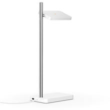 Load image into Gallery viewer, Talia LED Table Lamp in White/Silver Post.
