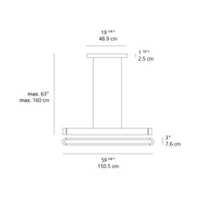 Load image into Gallery viewer, Talo LED Suspension Light - line drawing.
