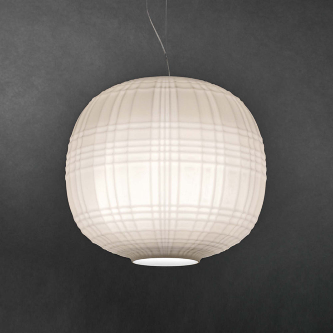 Tartan Pendant Light in Grey/LED E26.