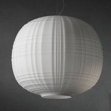 Load image into Gallery viewer, Tartan Pendant Light in living room.
