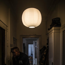 Load image into Gallery viewer, Tartan Pendant Light in living room.
