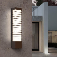 Load image into Gallery viewer, Tawa™ Outdoor LED Wall Light in outdoor.
