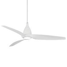 Load image into Gallery viewer, Tear LED Ceiling Fan in Flat White.
